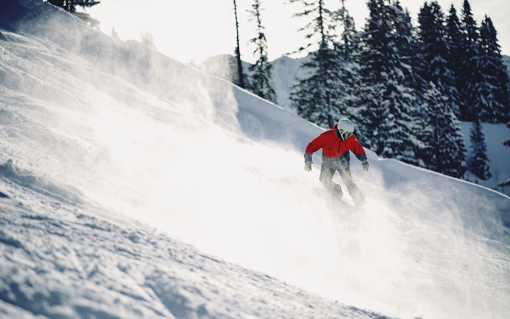 esquiador avalancha de nieve